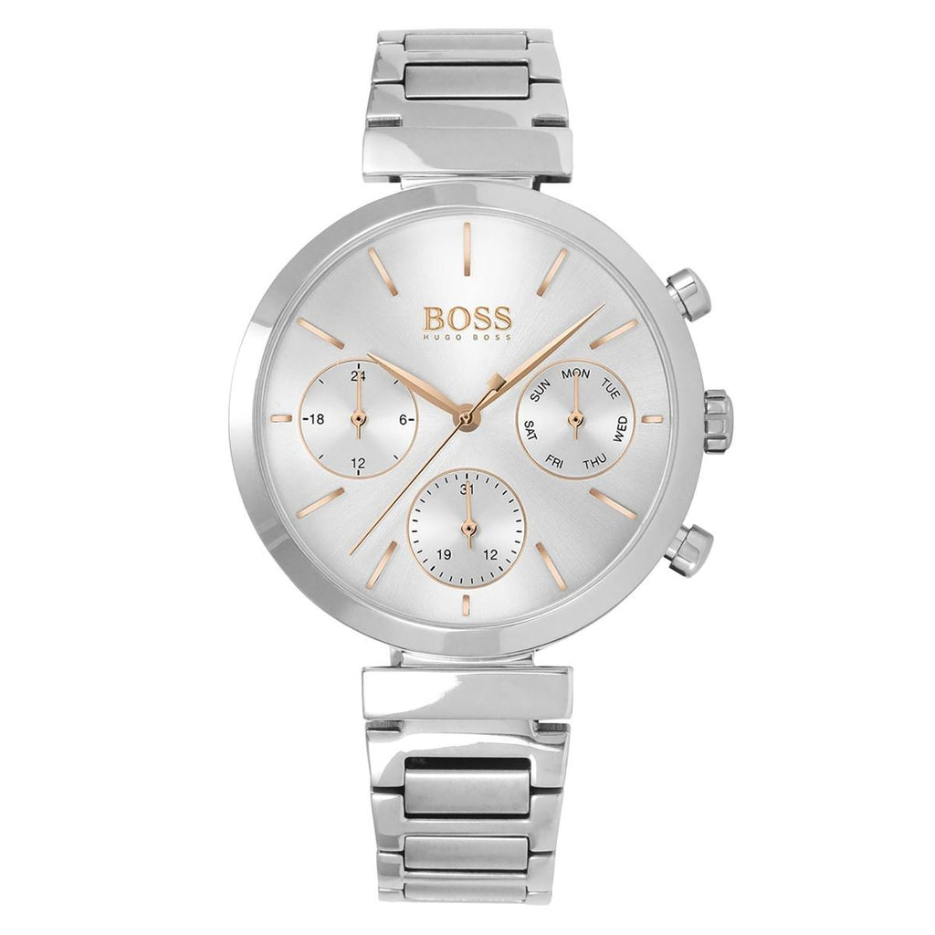 Hugo Boss Flawless Silver Dial Silver Steel Strap Watch for Women - 1502530 Buy Now By Hugo Boss