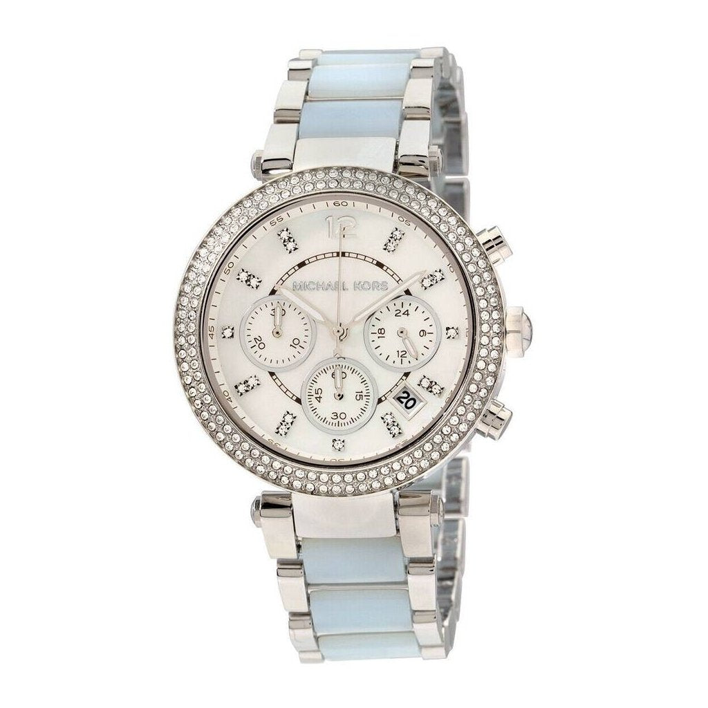 Michael Kors Parker White Dial Two Tone Steel Strap Watch for Women - MK6138 Buy Now By Michael Kors