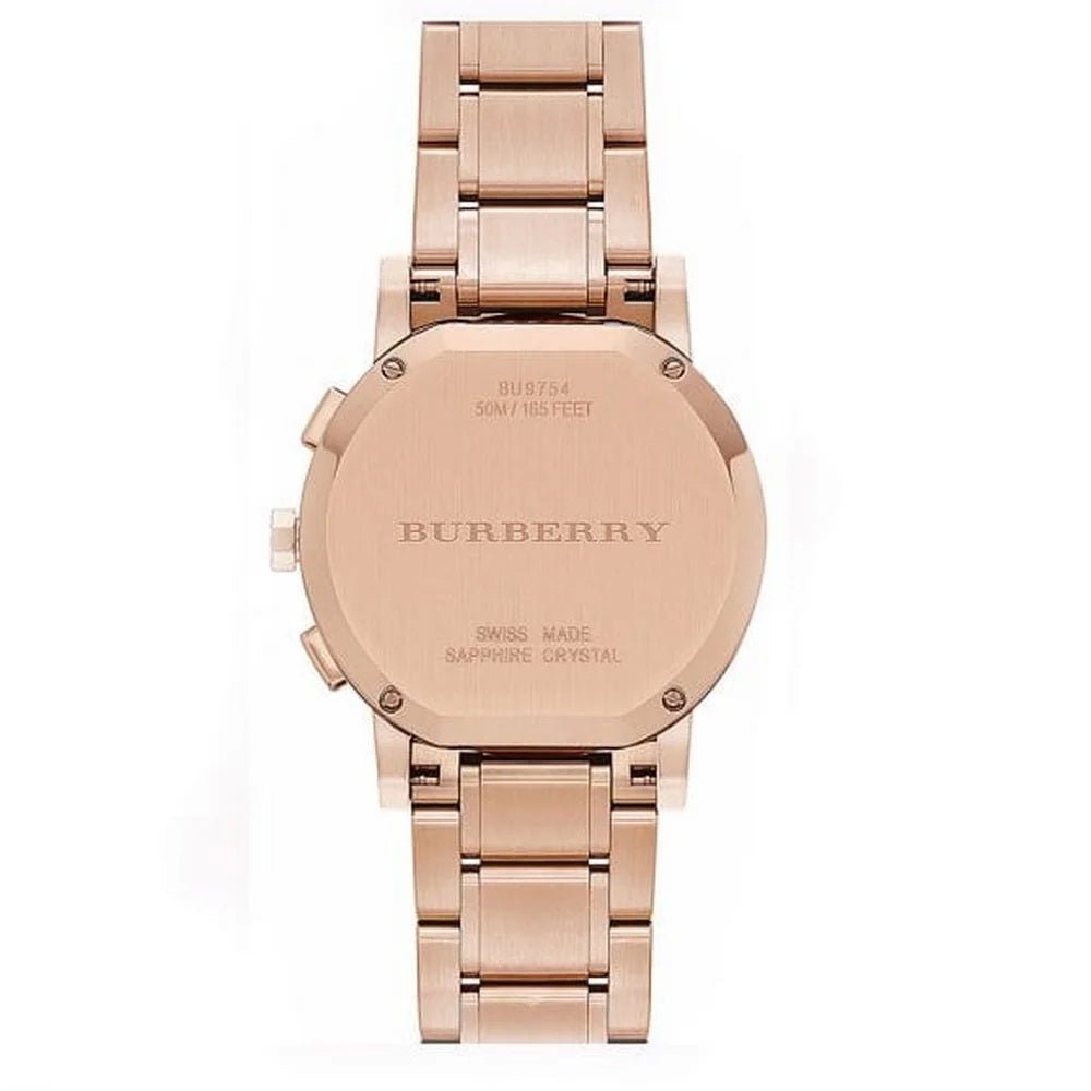 Burberry The City Grey Dial Rose Gold Steel Strap Unisex Watch - BU9754 Buy Now By Burberry