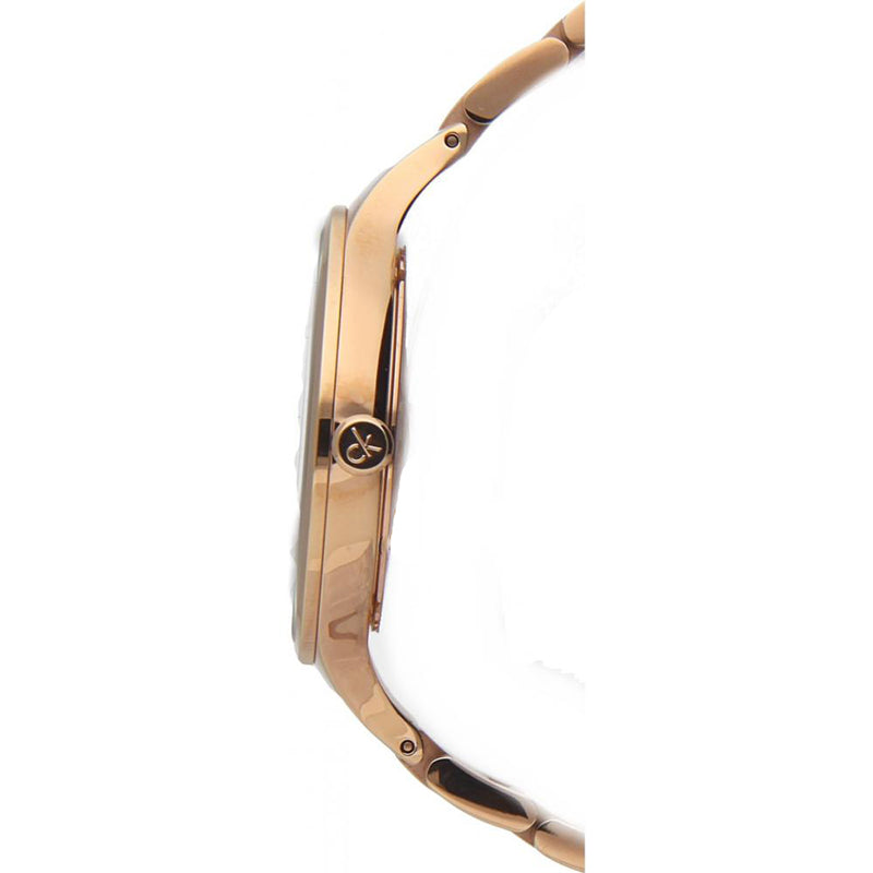 Calvin Klein Graphic Silver Dial Rose Gold Steel Strap Watch for Women - K7E23646 Buy Now By Calvin Klein
