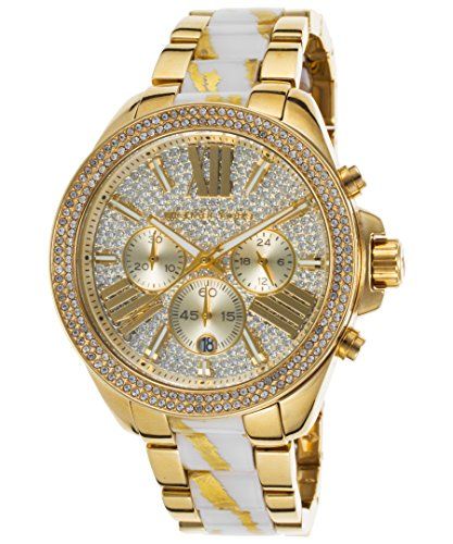 Michael Kors Wren Diamonds Gold Dial Two Tone Steel Strap Watch for Women - MK6157 Buy Now By Michael Kors