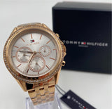 Tommy Hilfiger Ari Diamonds Silver Dial Rose Gold Steel Strap Watch for Women - 1781978 Buy Now By Tommy Hilfiger