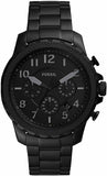 Fossil Bowman Chronograph Black Dial Black Steel Strap Watch for Men - FS5603 Buy Now By Fossil