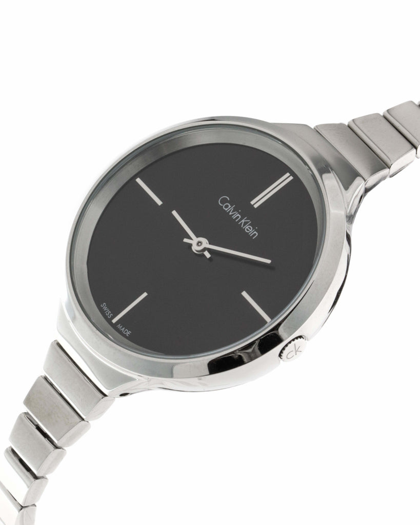 Calvin Klein Lively Black Dial Silver Steel Strap Watch for Women - K4U23121 Buy Now By Calvin Klein
