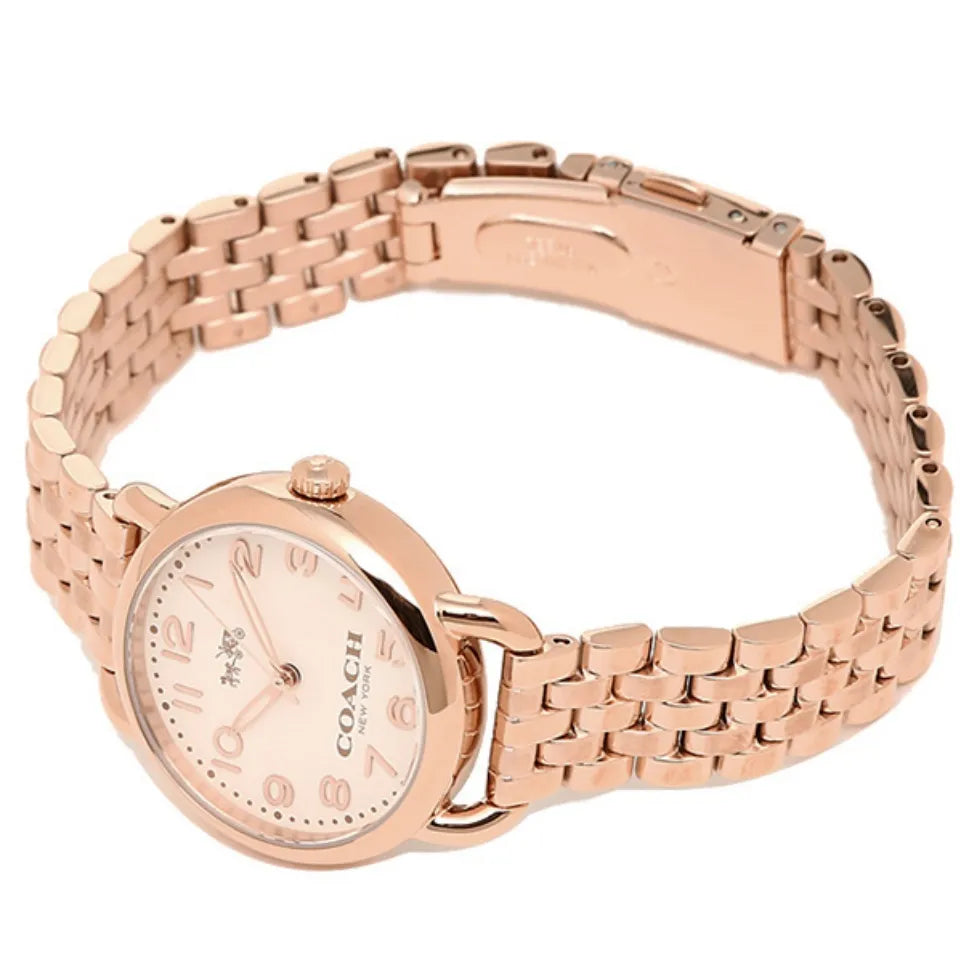 Coach Delancey White Dial Rose Gold Steel Strap Watch for Women - 14502242 Buy Now By Coach