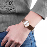 Gucci G Interlocking Mother of Pearl Dial Rose Gold Steel Strap Watch For Women - YA133515 Buy Now By Gucci