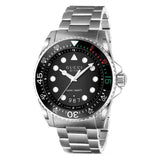 Gucci Dive Snake Black Dial Silver Steel Strap Watch For Men - YA136218 Buy Now By Gucci