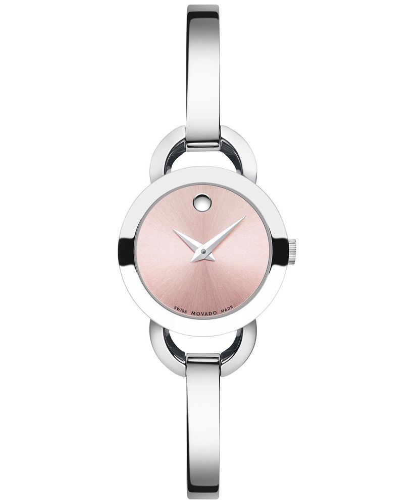 Movado Rondiro 22mm Pink Dial Stainless Steel Watch For Women - 0606797 Buy Now By Movado