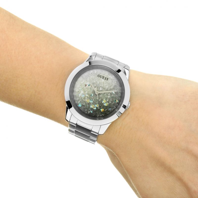 Guess Crush Silver Dial Silver Steel Strap Watch For Women - GW0020L1 Buy Now By Guess