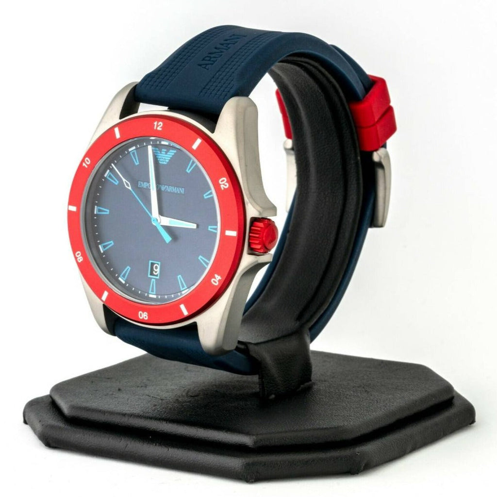 Emporio Armani Sigma Quartz Blue Dial Blue Silicone Strap Watch For Men - AR11217 Buy Now By Emporio Armani