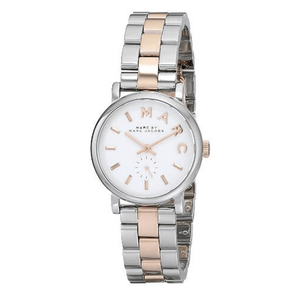 Marc Jacobs Baker White Dial Two Tone Steel Strap Watch for Women - MBM3331 Buy Now By Marc Jacobs
