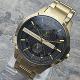 Armani Exchange Hampton Chronograph Black Dial Gold Steel Strap Watch For Men - AX2122 Buy Now By Armani Exchange