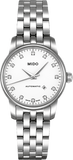 Mido Baroncelli III Automatic Diamonds White Dial Silver Steel Strap Watch For Women - M7600.4.66.1 Buy Now By Mido