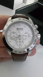 Hugo Boss Ikon White Dial Brown Leather Strap Watch for Men - 1513175 Buy Now By Hugo Boss