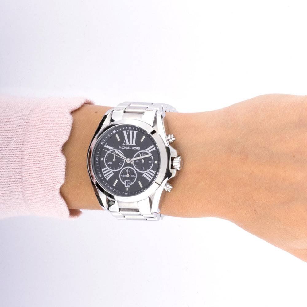 Michael Kors Bradshaw Black Dial Silver Steel Strap Watch for Men - MK5705 Buy Now By Michael Kors