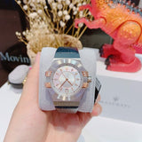 Maserati Potenza Diamonds Silver Dial Blue Leather Strap Watch For Women - R8851108502 Buy Now By Maserati