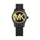 Michael Kors Runway Black Dial Black Steel Strap Watch for Women - MK6057 Buy Now By Michael Kors
