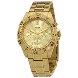 Fossil Garrett Chronograph Gold Dial Gold Steel Strap Watch for Men - FS5772 Buy Now By Fossil