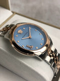 Versace Audrey Quartz Blue Dial Two Tone Steel Strap Watch for Women - VELR00619 Buy Now By Versace