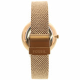 Fossil Jacqueline Three-Hand White Dial Rose Gold Mesh Bracelet Watch for Women - ES4534 Buy Now By Fossil