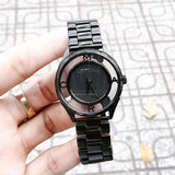 Marc Jacobs Tether Transparent Black Dial Black Steel Strap Watch for Women - MBM3415 Buy Now By Marc Jacobs
