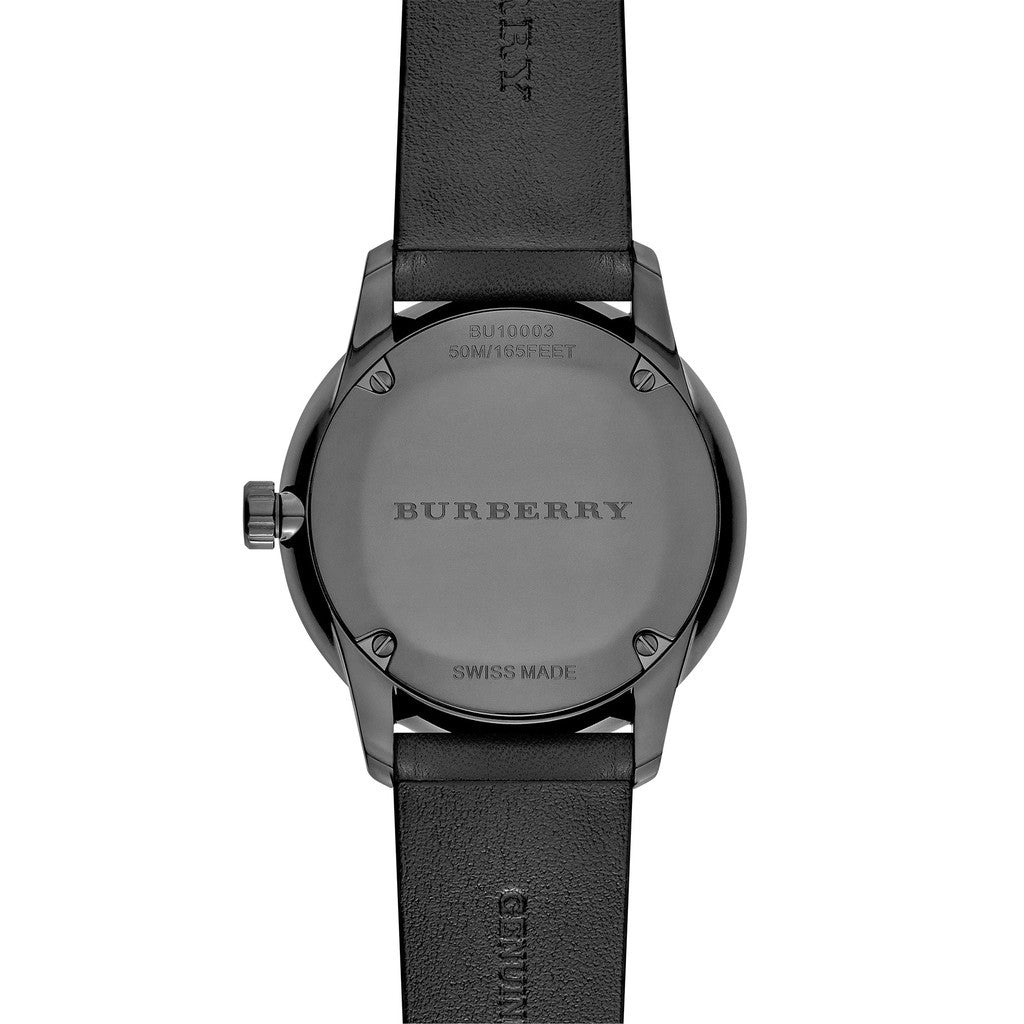 Burberry The Classic Black Dial Black Leather Strap Watch for Men - BU10003 Buy Now By Burberry