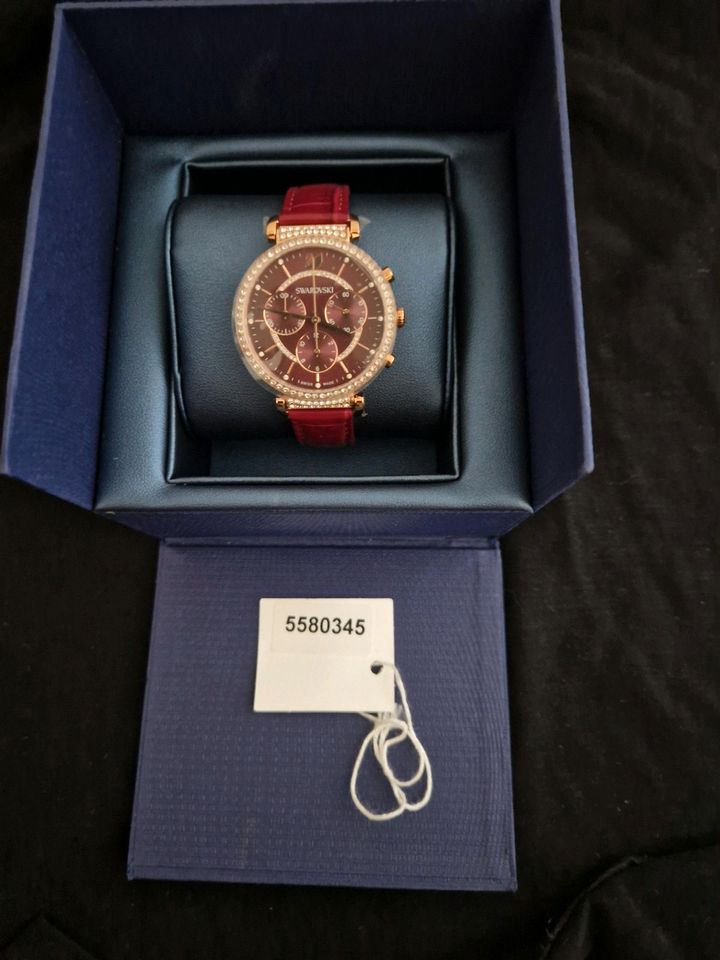 Swarovski Passage Chrono Red Dial Red Leather Strap Watch for Women - 5580345 Buy Now By Swarovski