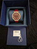 Swarovski Passage Chrono Red Dial Red Leather Strap Watch for Women - 5580345 Buy Now By Swarovski