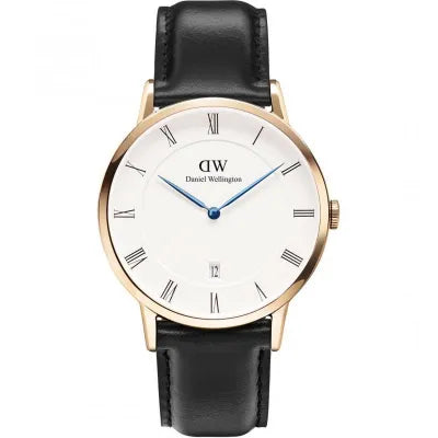 Daniel Wellington Classic Sheffield White Dial Black Leather Strap Watch For Men - DW00100084 Buy Now By Daniel Wellington
