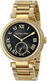Michael Kors Skylar Black Dial Gold Steel Strap Watch for Women - MK5989 Buy Now By Michael Kors
