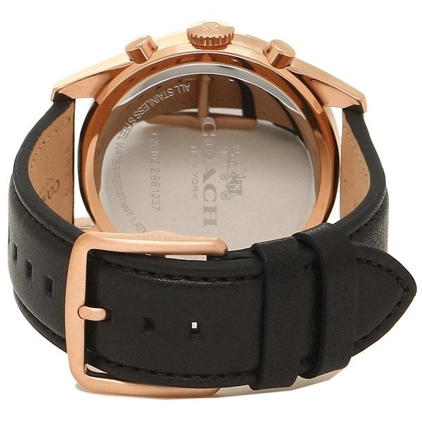 Coach Sullivan Chronograph Black Dial Black Leather Strap Watch for Men - 14602087 Buy Now By Coach