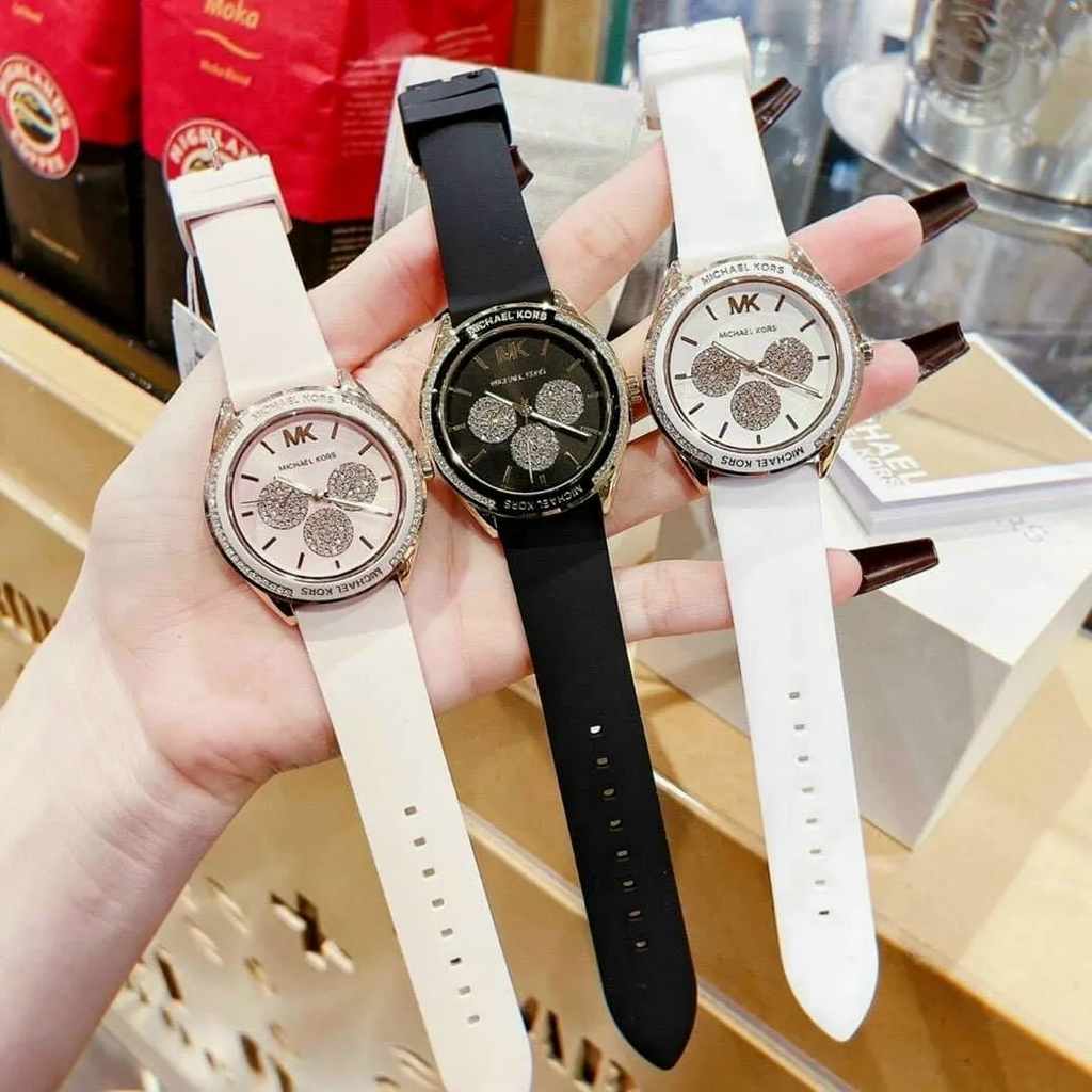 Michael Kors Quartz Black Dial Black Silicone Strap Watch For Women - MK6944 Buy Now By Michael Kors