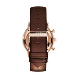 Emporio Armani Classic Chronograph Brown Dial Brown Leather Strap Watch For Men - AR0387 Buy Now By Emporio Armani