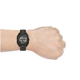 Fossil Inscription Automatic Skeleton Black Dial Black Steel Strap Watch for Men - BQ2574 Buy Now By Fossil