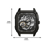 Fossil Inscription Automatic Skeleton Black Dial Black Steel Strap Watch for Men - BQ2574 Buy Now By Fossil