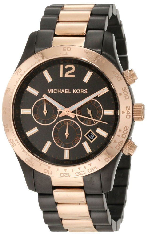 Michael Kors Runway Chronograph Grey Dial Two Tone Steel Strap Unisex Watch - MK8189 Buy Now By Michael Kors