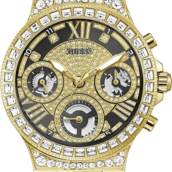 Guess Moonlight Diamonds Gold Dial Gold Steel Strap Watch for Women - GW0320L5 Buy Now By Guess