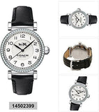 Coach Madison White Dial Black Leather Strap Watch for Women - 14502399 Buy Now By Coach
