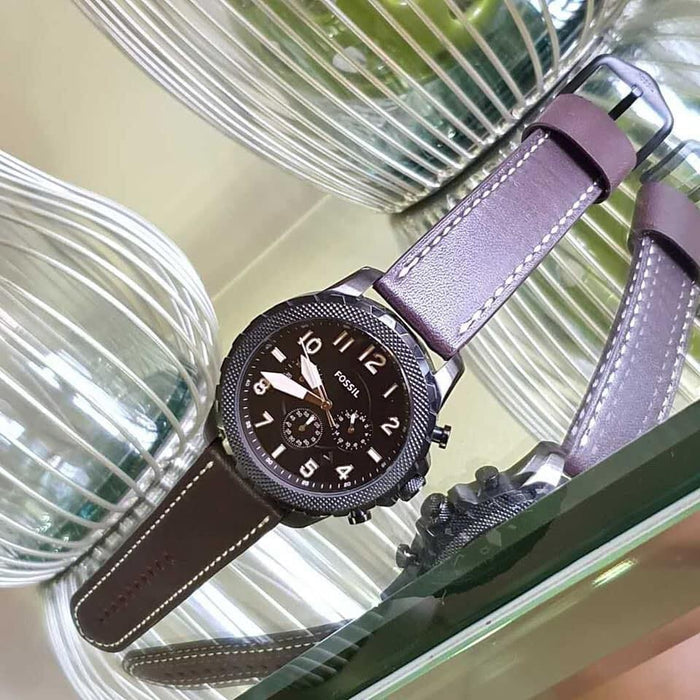 Fossil Bowman Chronograph Brown Dial Brown Leather Strap Watch for Men - FS5601 Buy Now By Fossil