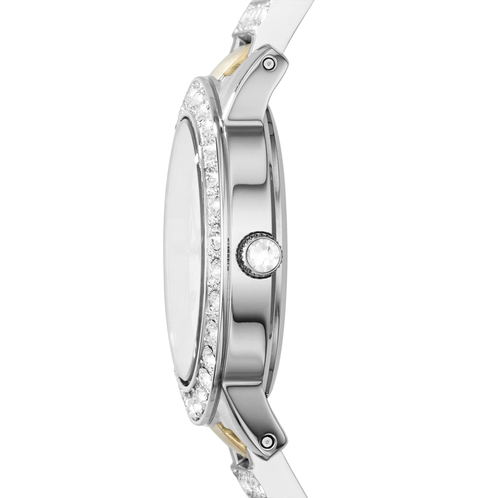 Fossil Jesse Crystals White Dial Two Tone Steel Strap Watch for Women - ES2409 Buy Now By Fossil