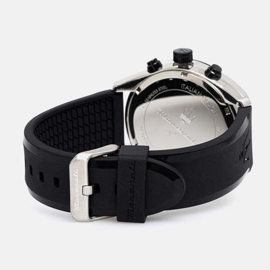 Maserati Traguardo Chronograph Green Dial Black Silicone Strap Watch For Men - R8871612043 Buy Now By Maserati