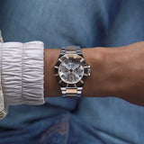 Guess Sunray Multifunction Crystals Silver Dial Two Tone Steel Strap Watch For Women - GW0616L3 Buy Now By Guess