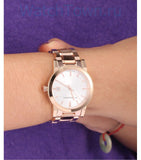 Burberry The City White Dial Rose Gold Steel Strap Watch for Women - BU9104 Buy Now By Burberry