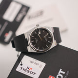 Tissot PRX Powermatic 80 Black Dial Black Rubber Strap Watch for Men - T137.407.17.051.00