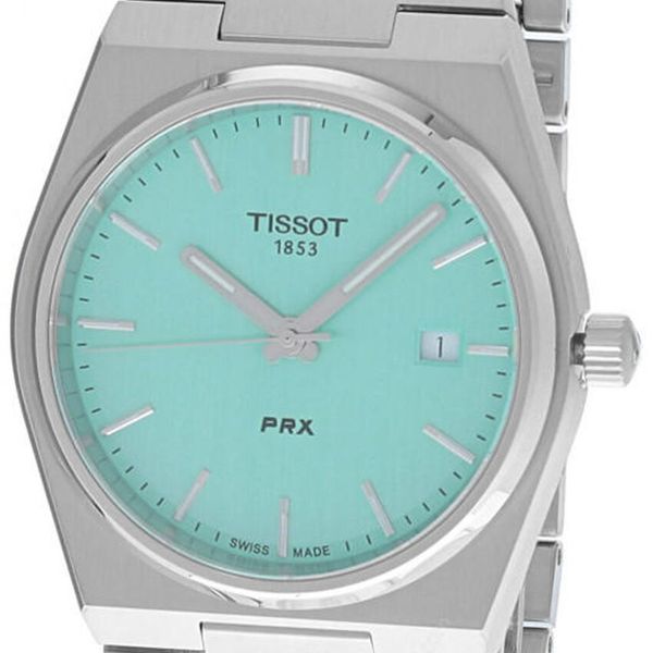 Tissot PRX Quartz Light Green Dial Silver Steel Strap Watch for Men - T137.410.11.091.01 Buy Now By Tissot