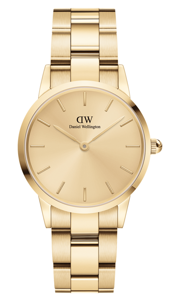 Daniel Wellington Iconic Link Unitone Gold Dial Gold Steel Strap Watch For Women - DW00100403 Buy Now By Daniel Wellington