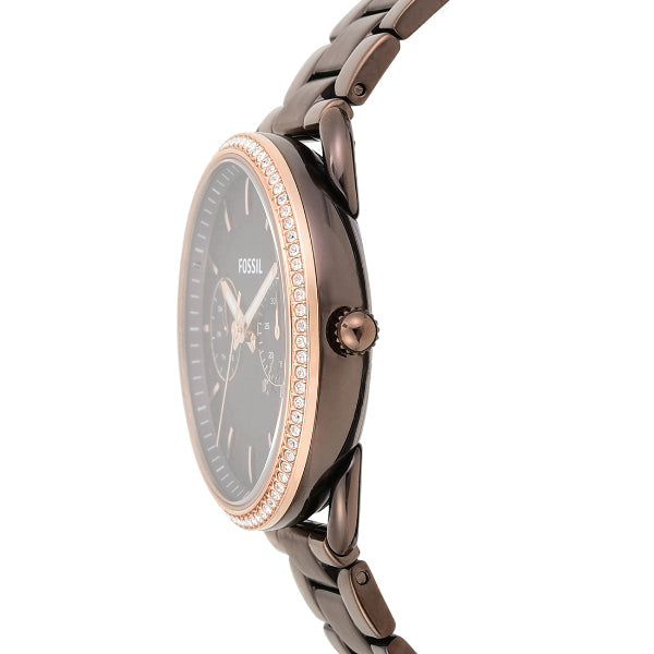Fossil Tailor Analog Brown Dial Brown Steel Strap Watch for Women - ES4258 Buy Now By Fossil