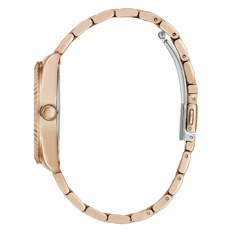 Guess Luna White Dial Rose Gold Steel Strap Watch for Women - GW0308L3 Buy Now By Guess