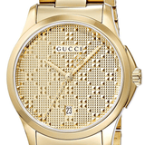 Gucci G Timeless Gold Dial Gold Steel Strap Watch For Women - YA126553 Buy Now By Gucci