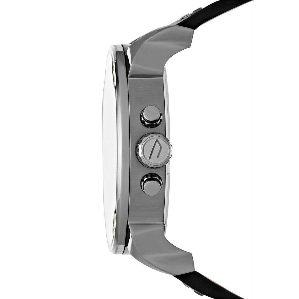 Diesel Big Daddy Chronograph Black Dial Black Leather Strap Watch For Men - DZ7311 Buy Now By Diesel